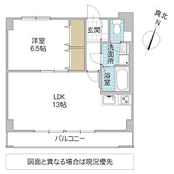 ラフィーネコート 102号室 1階1LDKの間取り