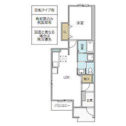 ノイ・シュロス 1LDKの間取図画像