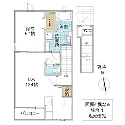 フレッサ 1LDKの間取図画像