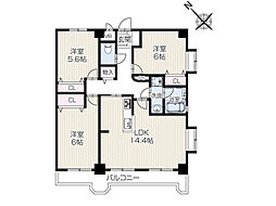間取図画像 3LDK