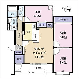 間取図画像 3LDK