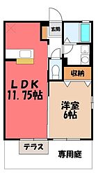 クレールヒルズ A 1階/-