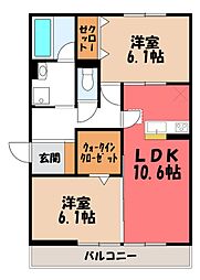 D-Gran本町 2LDKの間取図画像