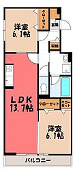 D-Gran本町 2LDKの間取図画像