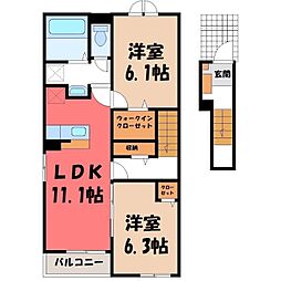 JR八高線 北藤岡駅 6.1km 2階/-