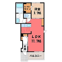 マリンルージュ 1LDKの間取図画像