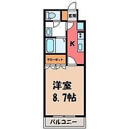 モンシェリー・廣 1Kの間取図画像