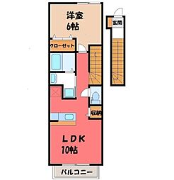 サンブロード 1LDKの間取図画像