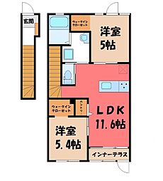 スワセントフィールド 2LDKの間取図画像