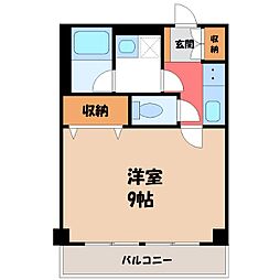 エターナル 1Kの間取図画像