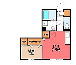 エトワール 1LDKの間取図画像