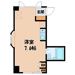 本町ヒルズ ワンルームの間取図画像