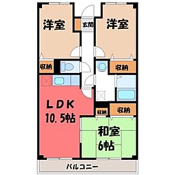 ルーシャス21 3LDKの間取図画像