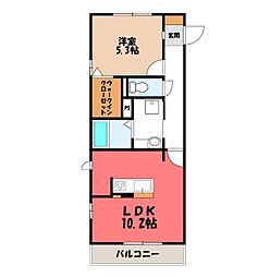 フェニックス 1LDKの間取図画像