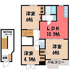 メープルアベニューC 3LDKの間取図画像