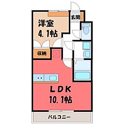 フォレスト・ヴィラ 1LDKの間取図画像