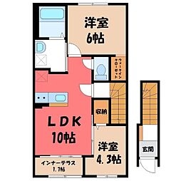 ピパトール 2LDKの間取図画像