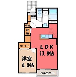 シューズ 1LDKの間取図画像