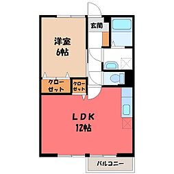 ステラコート 1LDKの間取図画像