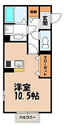 パルクノール ワンルームの間取図画像