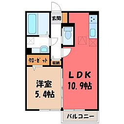 アメージングベルデ 1LDKの間取図画像
