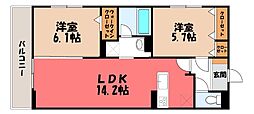 D-Gran 下之城 2LDKの間取図画像