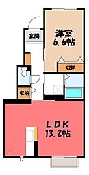 ベラカーサ明保野 A 1LDKの間取図画像