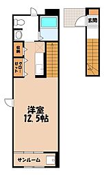 エクラ ワンルームの間取図画像