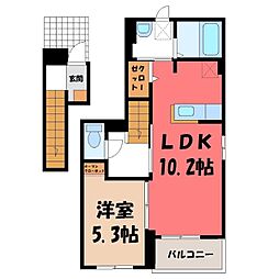 RainbowSkyY 1LDKの間取図画像