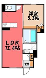 Σresidence紅雲町 1LDKの間取図画像