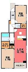 ラフェーラ50 2LDKの間取図画像