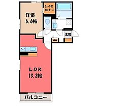 カルデア  ｜ 群馬県伊勢崎市連取町（賃貸アパート1LDK・1階・47.51㎡） その2