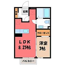 群馬県伊勢崎市安堀町（賃貸アパート1LDK・2階・29.25㎡） その2