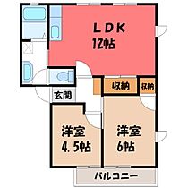 群馬県伊勢崎市八幡町（賃貸アパート2LDK・1階・47.31㎡） その2