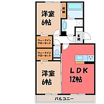 群馬県前橋市下新田町（賃貸アパート2LDK・3階・58.07㎡） その2