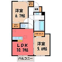 群馬県前橋市西善町（賃貸アパート2LDK・1階・51.30㎡） その2