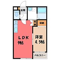 群馬県佐波郡玉村町大字上之手（賃貸アパート1LDK・1階・33.21㎡） その2