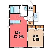 群馬県伊勢崎市茂呂町2丁目（賃貸アパート1LDK・1階・46.70㎡） その2