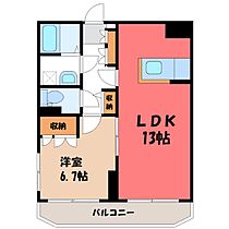 群馬県伊勢崎市堤下町（賃貸マンション1LDK・3階・46.80㎡） その2