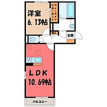 群馬県前橋市南町1丁目（賃貸アパート1LDK・1階・42.93㎡） その2