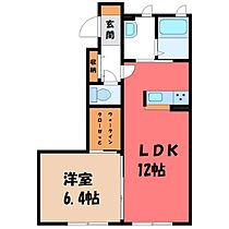 群馬県佐波郡玉村町大字上茂木（賃貸アパート1LDK・1階・44.40㎡） その2