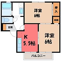 茨城県古河市女沼（賃貸アパート2K・2階・41.40㎡） その2