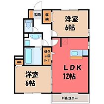 茨城県古河市茶屋新田（賃貸アパート2LDK・1階・55.71㎡） その2