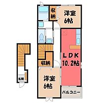 茨城県古河市大山（賃貸アパート2LDK・2階・57.02㎡） その2