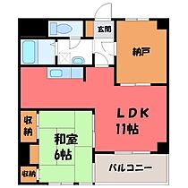 茨城県古河市本町2丁目（賃貸マンション1LDK・3階・48.45㎡） その2