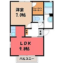 茨城県古河市原町（賃貸アパート1LDK・1階・42.70㎡） その2