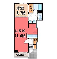 茨城県古河市長谷町（賃貸アパート1LDK・1階・37.13㎡） その2