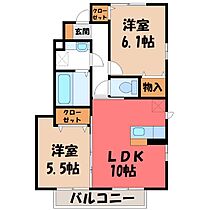 群馬県伊勢崎市平和町（賃貸アパート1LDK・1階・42.54㎡） その2