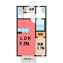 群馬県伊勢崎市田中島町（賃貸アパート1LDK・2階・30.46㎡） その2