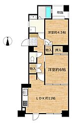 ライオンズマンション惟信町 2LDKの間取図画像